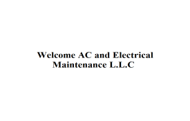 Welcome AC and Electrical Maintenance L.L.C